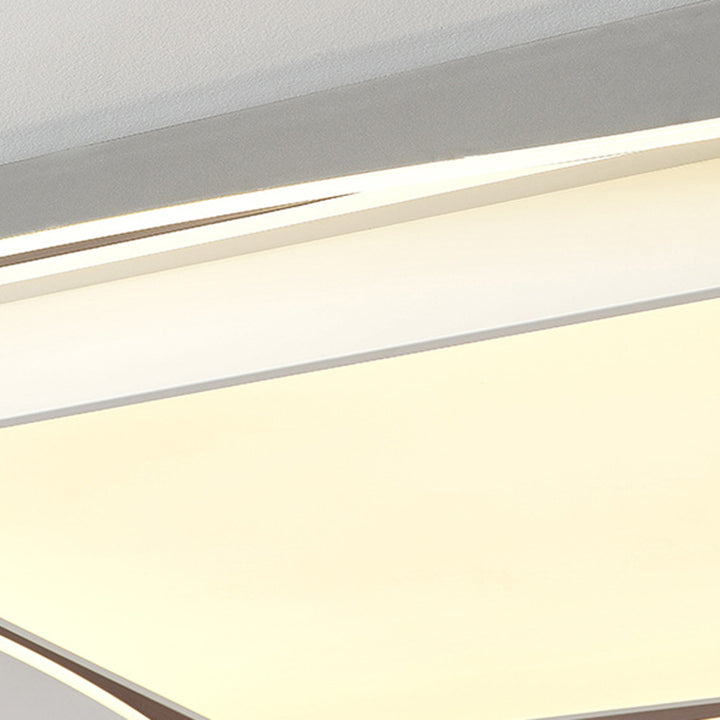 Modern Simplicity Iron Acrylic Rectangular Round Square LED Flush Mount Ceiling Light For Bedroom