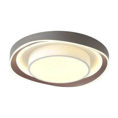 Plafonnier LED en fer acrylique rectangulaire rond carré à montage affleurant pour chambre à coucher 