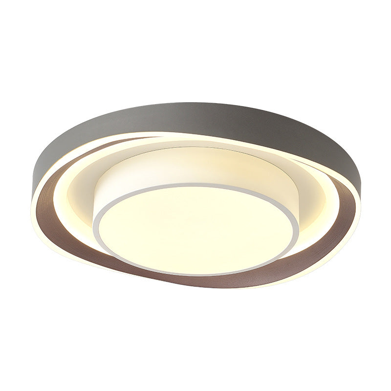Plafonnier LED en fer acrylique rectangulaire rond carré à montage affleurant pour chambre à coucher 