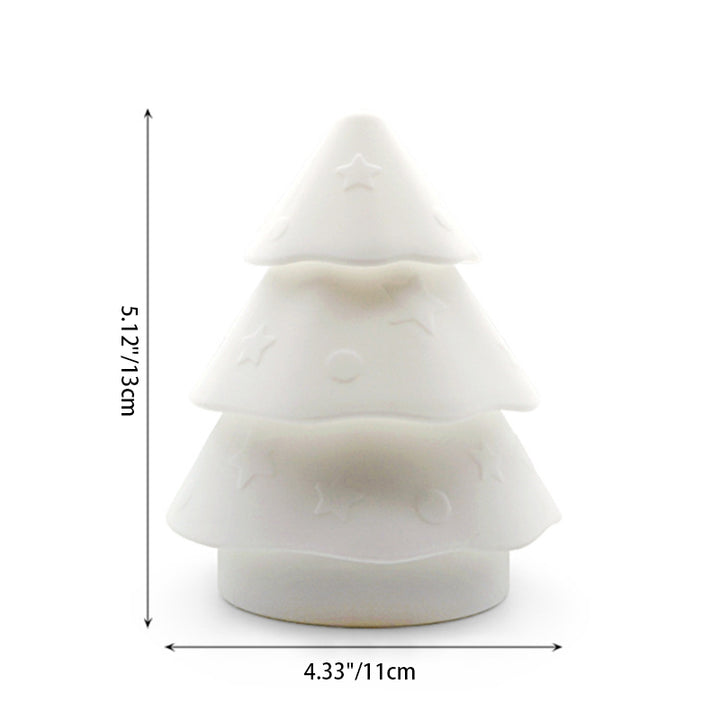 Contemporary Creative Battery ABC Silica Christmas Tree Decorative LED Table Lamp Night Light For Bedroom