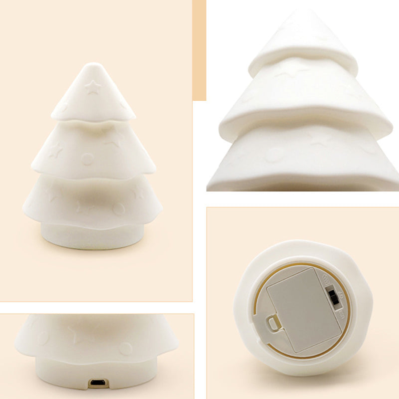 Contemporary Creative Battery ABC Silica Christmas Tree Decorative LED Table Lamp Night Light For Bedroom