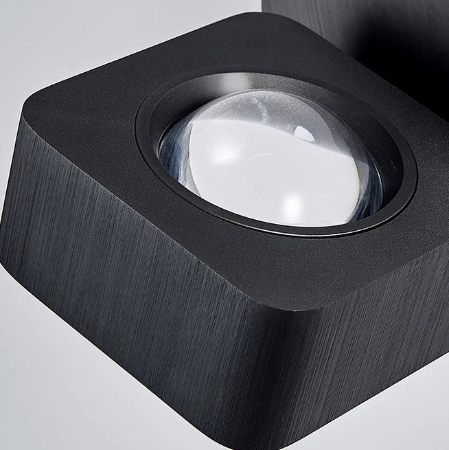 Moderne minimalistische Aluminium quadratische drehbare LED-Wandleuchte für das Bett 