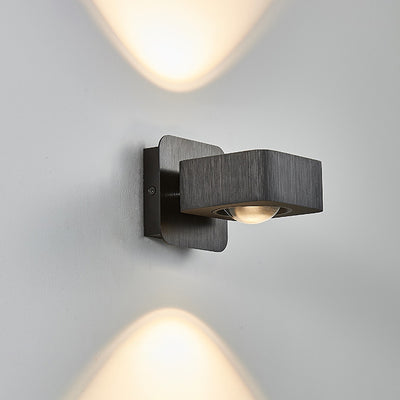 Moderne minimalistische Aluminium quadratische drehbare LED-Wandleuchte für das Bett 