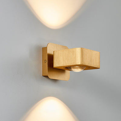 Moderne minimalistische Aluminium quadratische drehbare LED-Wandleuchte für das Bett 