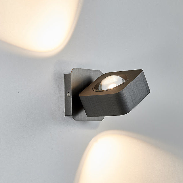 Moderne minimalistische Aluminium quadratische drehbare LED-Wandleuchte für das Bett 