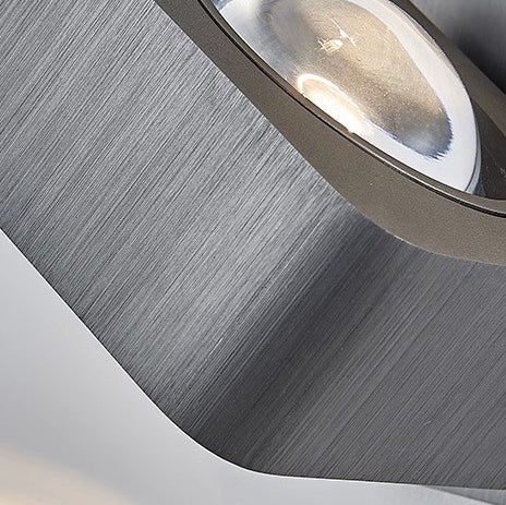 Moderne minimalistische Aluminium quadratische drehbare LED-Wandleuchte für das Bett 