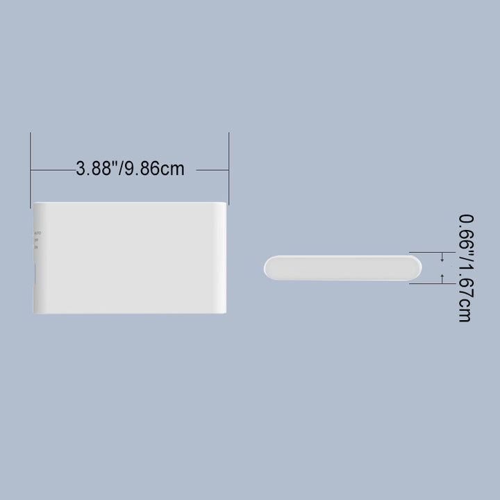 Lampe murale LED magnétique avec capteur humain rectangulaire en ABS rechargeable minimaliste moderne pour couloir 