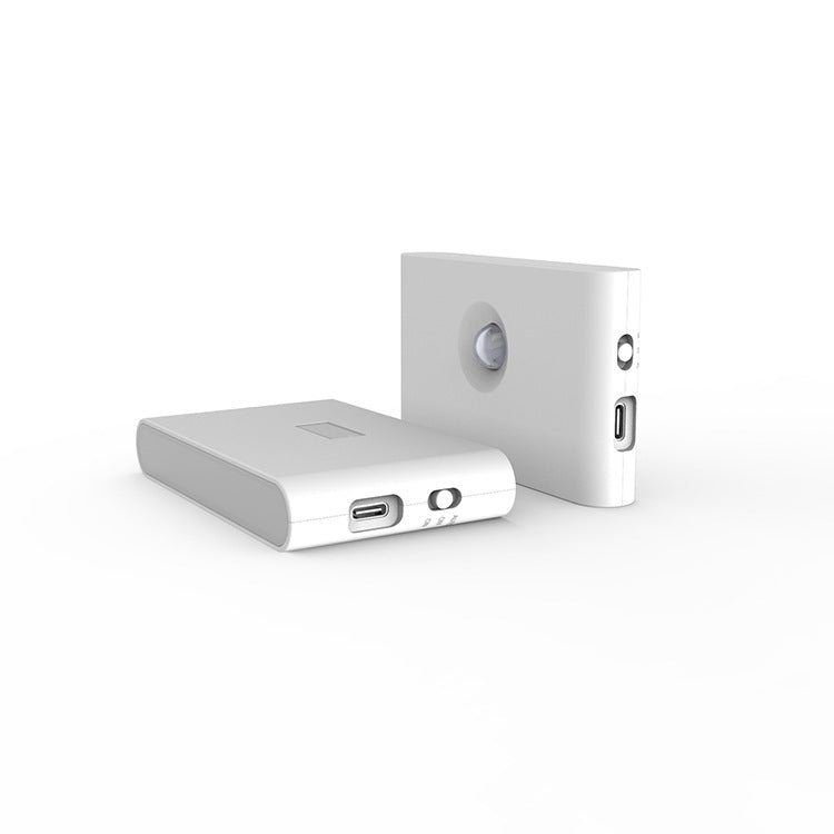 Lampe murale LED magnétique avec capteur humain rectangulaire en ABS rechargeable minimaliste moderne pour couloir 