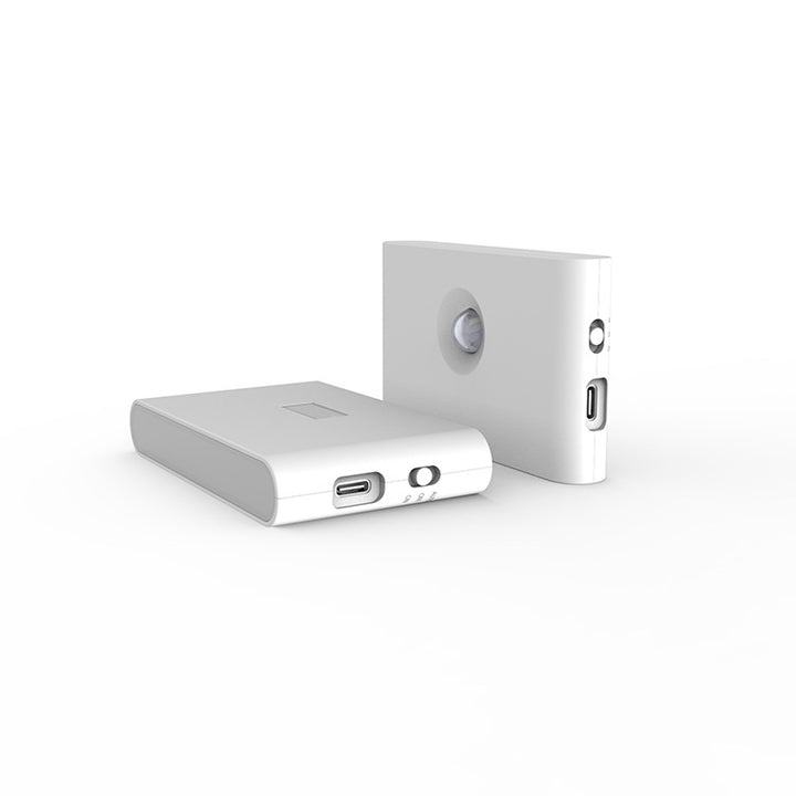 Lampe murale LED magnétique avec capteur humain rectangulaire en ABS rechargeable minimaliste moderne pour couloir 