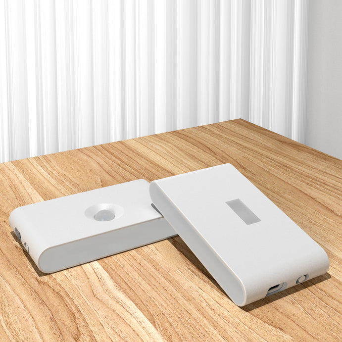 Lampe murale LED magnétique avec capteur humain rectangulaire en ABS rechargeable minimaliste moderne pour couloir 