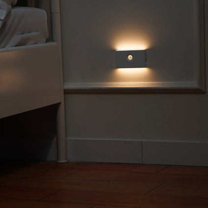 Lampe murale LED magnétique avec capteur humain rectangulaire en ABS rechargeable minimaliste moderne pour couloir 