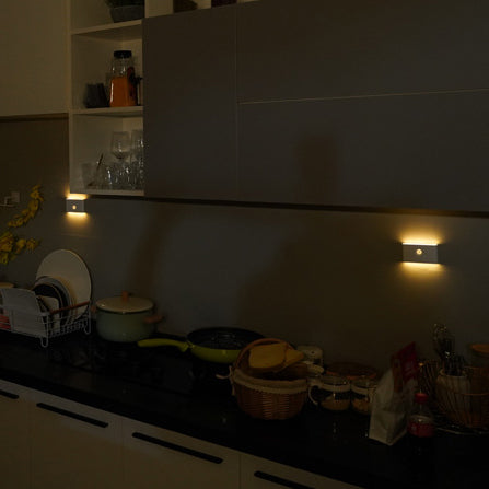 Modern Minimalist Rechargeable ABS Rectangular Human Sensor Magnetic LED Wall Sconce Lamp Night Light For Hallway