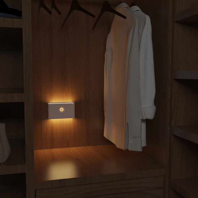 Lampe murale LED magnétique avec capteur humain rectangulaire en ABS rechargeable minimaliste moderne pour couloir 