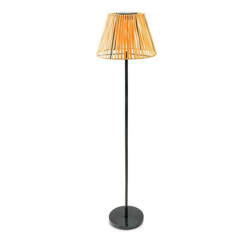 Lampe de sol extérieure à LED en ABS avec tissage conique rechargeable solaire étanche traditionnel japonais pour jardin 