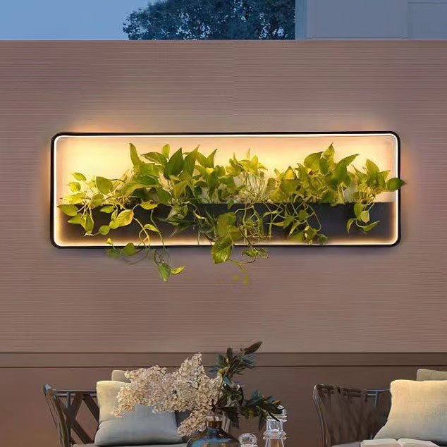 Moderne minimalistische solarbetriebene wasserdichte Wandleuchte aus Edelstahl und Aluminium mit quadratischem rechteckigem LED-Design für den Garten 