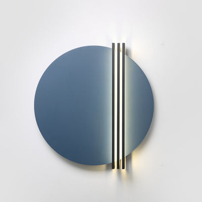 Applique murale LED contemporaine scandinave en fer et aluminium à rayures rondes pour salon 