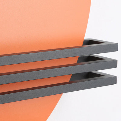Applique murale LED contemporaine scandinave en fer et aluminium à rayures rondes pour salon 