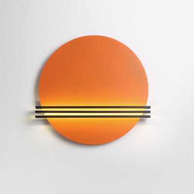 Applique murale LED contemporaine scandinave en fer et aluminium à rayures rondes pour salon 