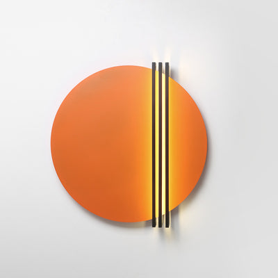 Applique murale LED contemporaine scandinave en fer et aluminium à rayures rondes pour salon 