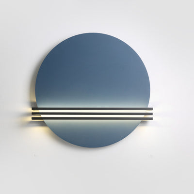 Applique murale LED contemporaine scandinave en fer et aluminium à rayures rondes pour salon 