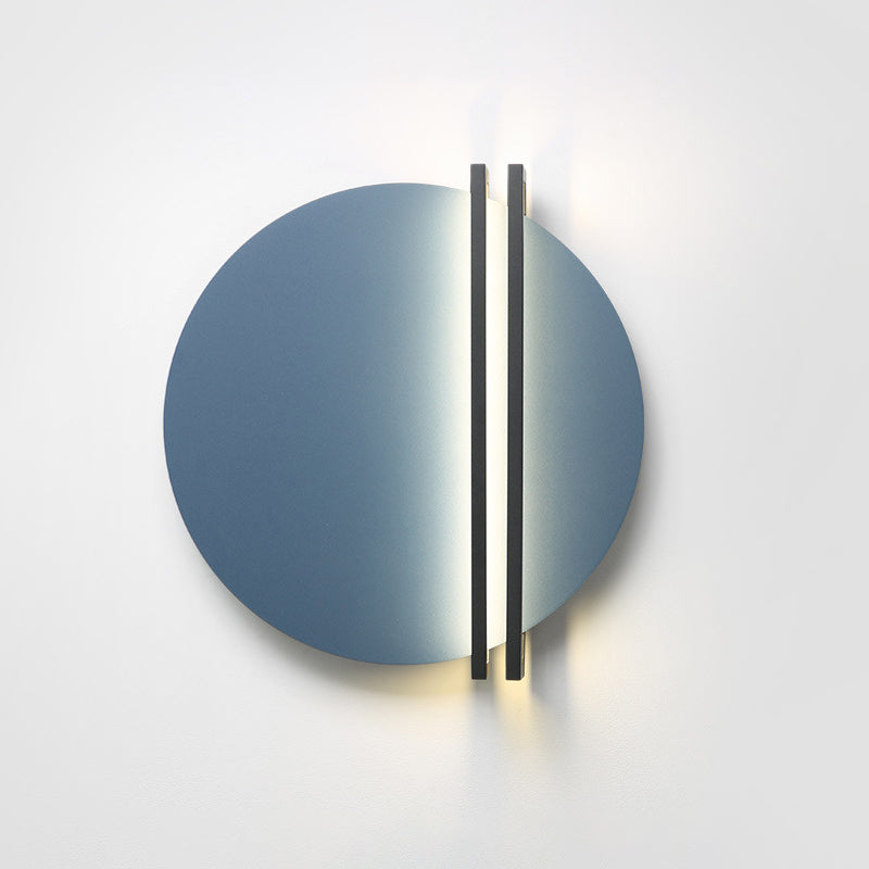 Applique murale LED contemporaine scandinave en fer et aluminium à rayures rondes pour salon 
