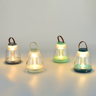 Lámpara de mesa LED cilíndrica portátil de ABS acrílico recargable contemporánea escandinava para dormitorio 