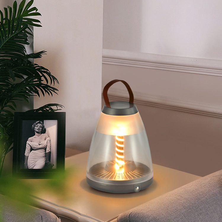 Lámpara de mesa LED cilíndrica portátil de ABS acrílico recargable contemporánea escandinava para dormitorio 