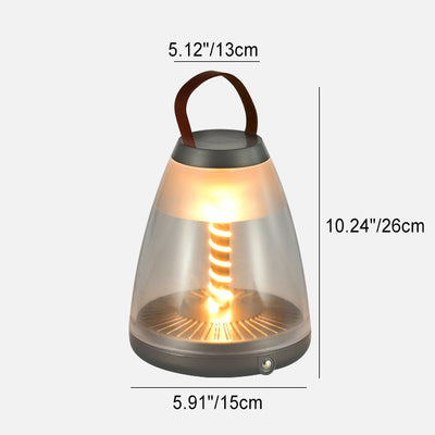 Lámpara de mesa LED cilíndrica portátil de ABS acrílico recargable contemporánea escandinava para dormitorio 