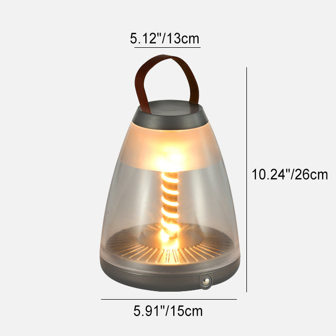 Lámpara de mesa LED cilíndrica portátil de ABS acrílico recargable contemporánea escandinava para dormitorio 