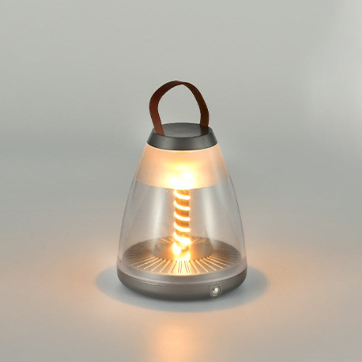 Lámpara de mesa LED cilíndrica portátil de ABS acrílico recargable contemporánea escandinava para dormitorio 
