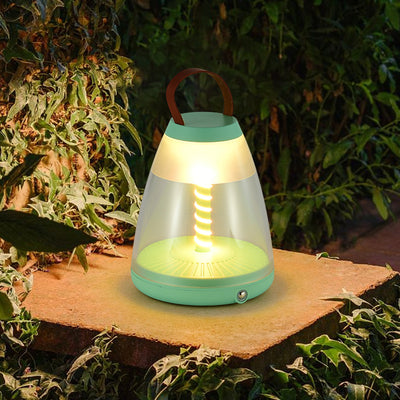 Lámpara de mesa LED cilíndrica portátil de ABS acrílico recargable contemporánea escandinava para dormitorio 