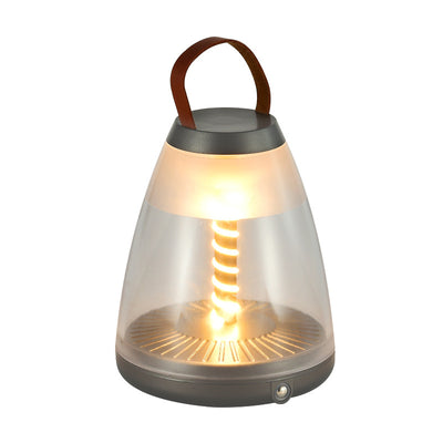 Lámpara de mesa LED cilíndrica portátil de ABS acrílico recargable contemporánea escandinava para dormitorio 