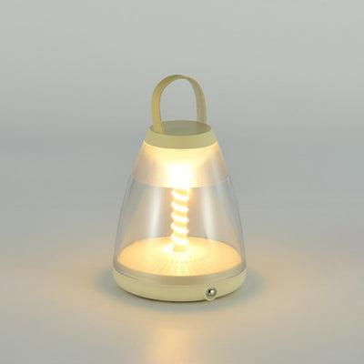 Lámpara de mesa LED cilíndrica portátil de ABS acrílico recargable contemporánea escandinava para dormitorio 