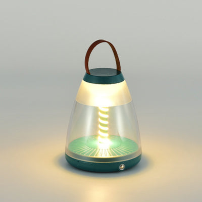 Lámpara de mesa LED cilíndrica portátil de ABS acrílico recargable contemporánea escandinava para dormitorio 