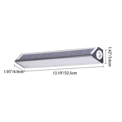 Applique Murale LED à Contrôle Magnétique à Bande ABS Rechargeable Étanche à l'Énergie Solaire de Simplicité Moderne Pour Jardin 