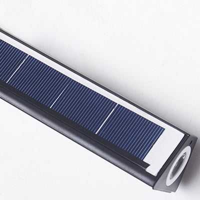 Applique Murale LED à Contrôle Magnétique à Bande ABS Rechargeable Étanche à l'Énergie Solaire de Simplicité Moderne Pour Jardin 