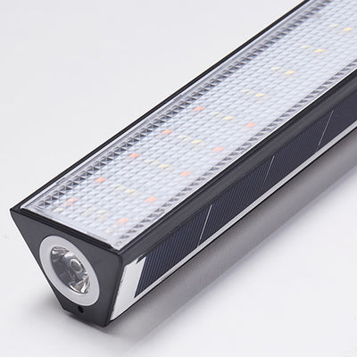 Applique Murale LED à Contrôle Magnétique à Bande ABS Rechargeable Étanche à l'Énergie Solaire de Simplicité Moderne Pour Jardin 