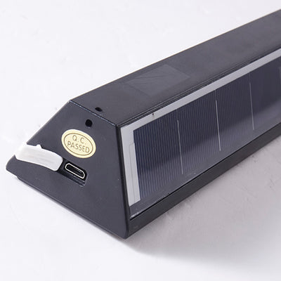 Applique Murale LED à Contrôle Magnétique à Bande ABS Rechargeable Étanche à l'Énergie Solaire de Simplicité Moderne Pour Jardin 