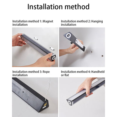 Applique Murale LED à Contrôle Magnétique à Bande ABS Rechargeable Étanche à l'Énergie Solaire de Simplicité Moderne Pour Jardin 