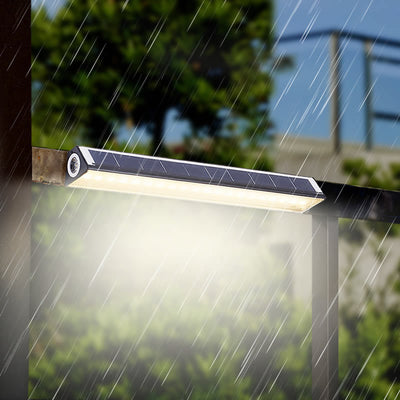 Applique Murale LED à Contrôle Magnétique à Bande ABS Rechargeable Étanche à l'Énergie Solaire de Simplicité Moderne Pour Jardin 