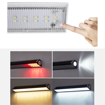 Applique Murale LED à Contrôle Magnétique à Bande ABS Rechargeable Étanche à l'Énergie Solaire de Simplicité Moderne Pour Jardin 