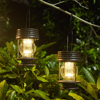 ضوء LED خارجي مقاوم للماء قابل للنقل على شكل أسطوانة ABS للمناظر الطبيعية الحديثة والرجعية بالطاقة الشمسية للحديقة 
