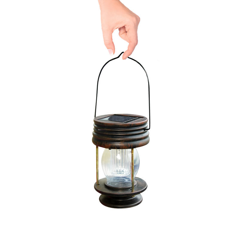 ضوء LED خارجي مقاوم للماء قابل للنقل على شكل أسطوانة ABS للمناظر الطبيعية الحديثة والرجعية بالطاقة الشمسية للحديقة 