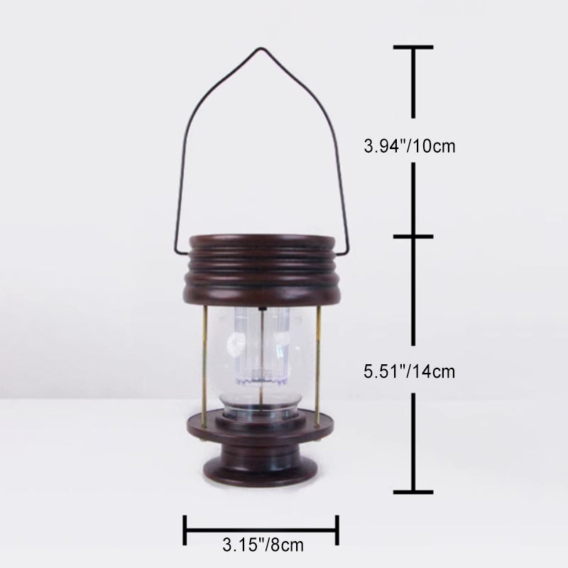 ضوء LED خارجي مقاوم للماء قابل للنقل على شكل أسطوانة ABS للمناظر الطبيعية الحديثة والرجعية بالطاقة الشمسية للحديقة 