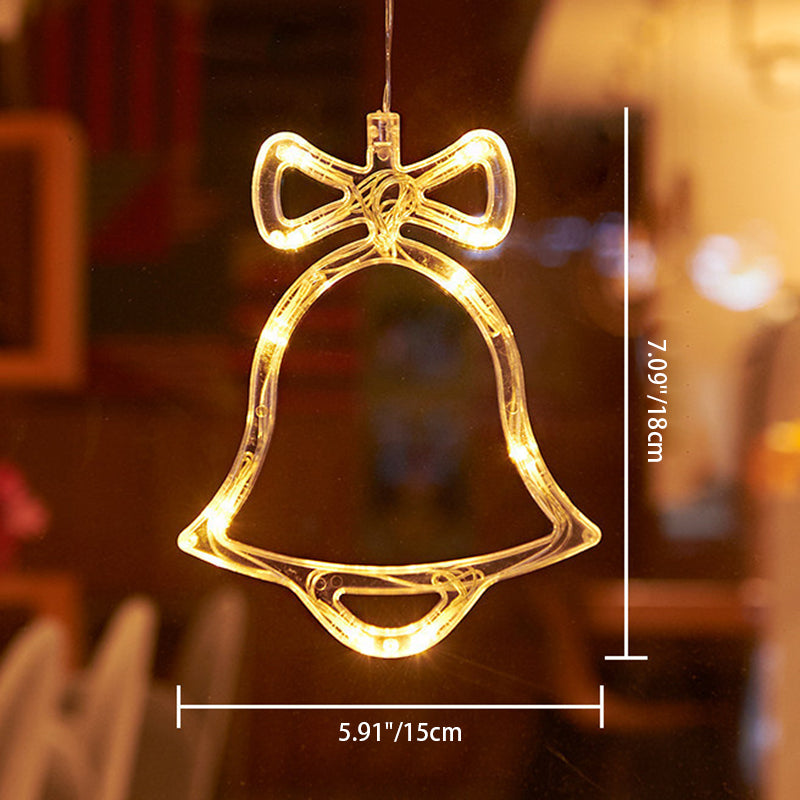 Moderne Art Deco Batterie PVC Weihnachtsbaum Rentier Glocke Schneemann Dekoration LED Wandleuchte Saugnapflicht Für Schlafzimmer 