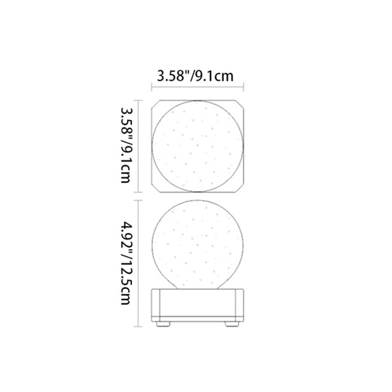 Lampe de table LED en forme de feu d&