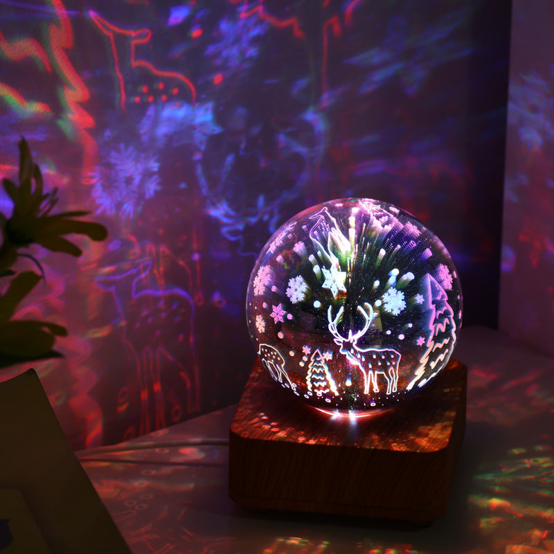 Lampe de table LED en forme de feu d&