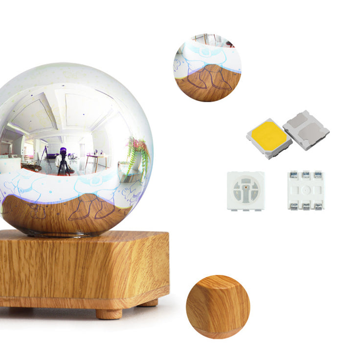 Lampe de table LED en forme de feu d&