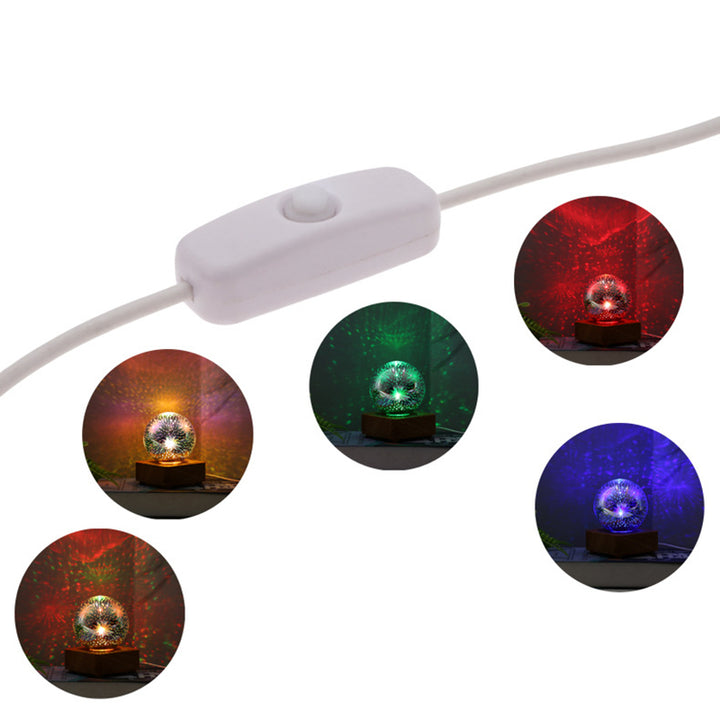 Lampe de table LED en forme de feu d&