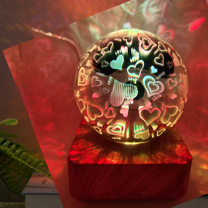 Lampe de table LED en forme de feu d&